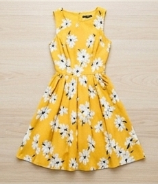 Summer dress flat lay product photo