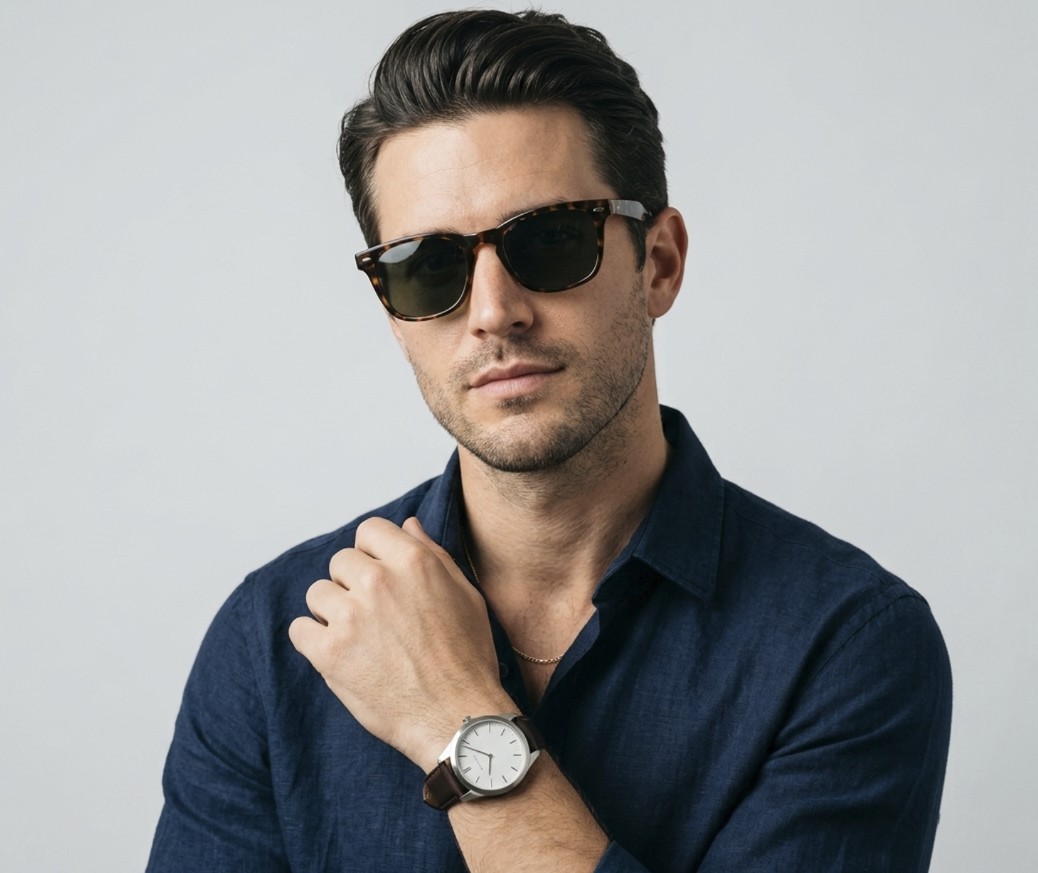 Accessories — sunglasses, watches, scarves, hats